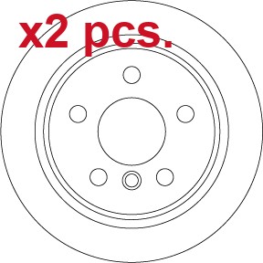 Pcs rear brake - brake, rotos