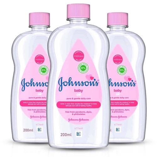 Johnsons baby oil 200ml - 3x,