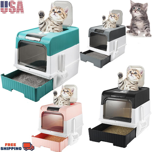 Extra large hooded cat litter - large,