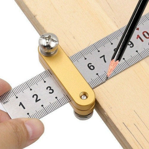 Steel ruler positioning - ruler, block