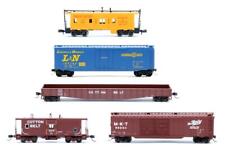 MICRO-TRAINS/ATHEARN/ATLAS 'N' GAUGE RAKE OF 5 ASSORTED FREIGHT CARS