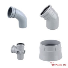 Osma Soil 3"/ 82mm Soil Pipe Fittings in Grey