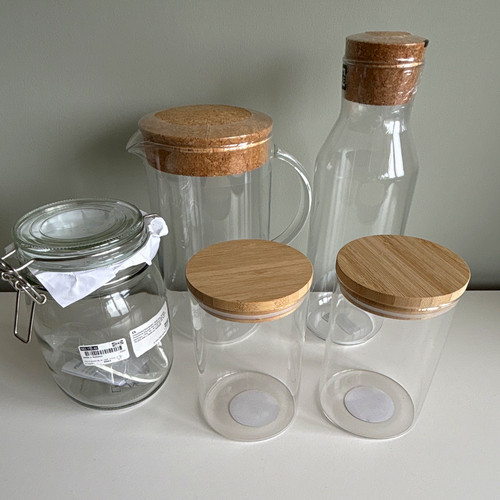 Ikea clear glass - ikea, jars