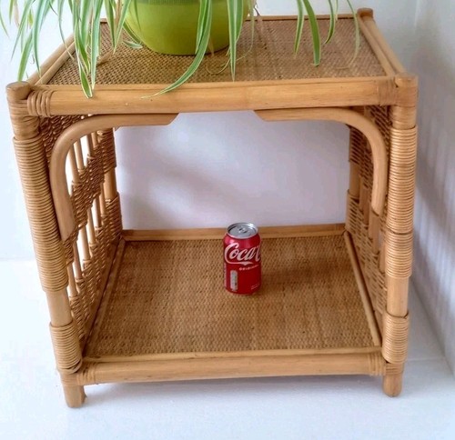 Vintage bamboo rattan coffee - vintage,