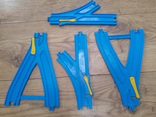 Tomy Tomica Thomas Blue Track Junctions Job Lot Turnouts, Double Wide to Singles