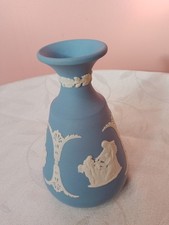Wedgewood Jasperware Small Blue Bud Vase