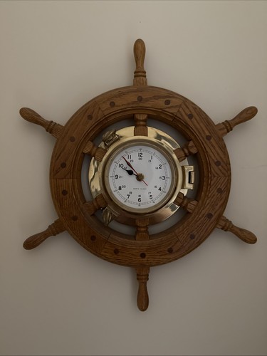 Wall clock wooden vintage - wall,