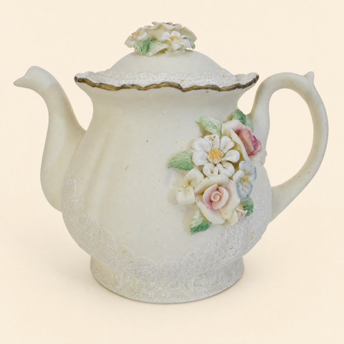 Vtg musical teapot capodimonte - vtg,