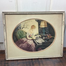 Art Deco Female Print Writing