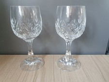 2 Lead Crystal Wine Glasses