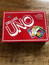 Vtg Deluxe UNO Card Game Set