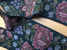 Floral Braid 1m Roses Tapestry