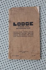 LODGE Sparking Plug Recommendations booklet 1948 - SPARK PLUG guide