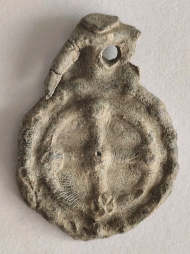 Ancient byzantine lead cross - byzantine,