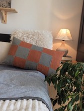 Handmade linen terracotta