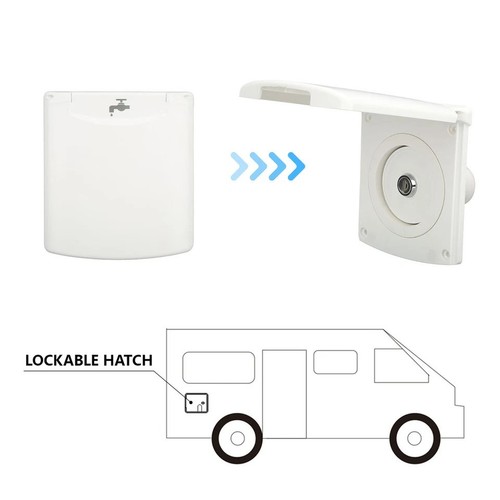 Lockable gravity fill - rv,
