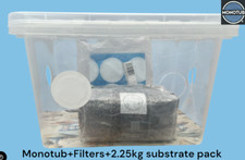 Monotub 25L Empty mushroom fruiting box. Max yield including 12 filter patches