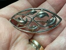 Jewellery Lovely Vintage 925 Sterling Silver Celtic Style Leaf Brooch, Tested