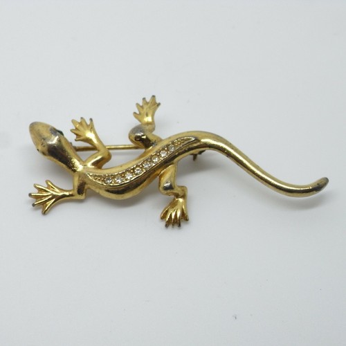 Lizard brooch vintage pin - brooch, /