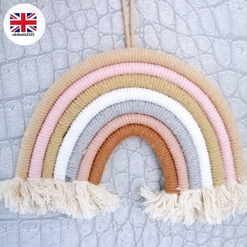 Macrame rainbow wall hanging - rainbow,