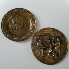 Vtg Lombard Brass Wall Plaque