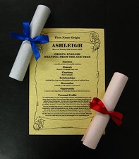 Parchment Effect First Name