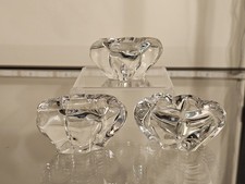 3 Daum Crystal Salts Perfect Condition No Box