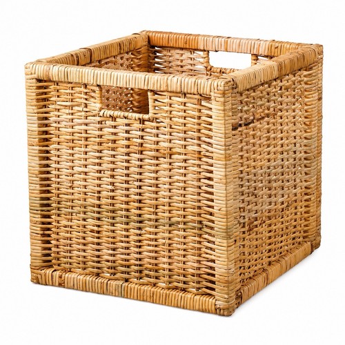 Rattan wicker storage basket - rattan,