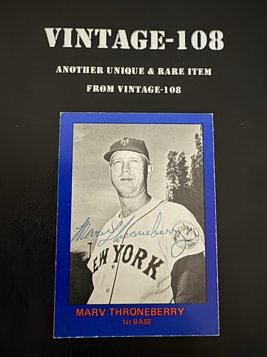 Marv throneberry signed 1982 - marv,