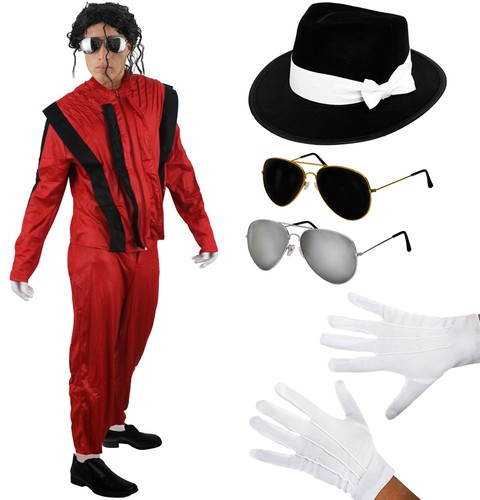Mens jacko costume - costume, glasses