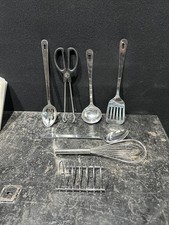 Job Lot / Bundle of Kitchen Utensils. Spatula, Tongs, Stainless Steel Ref C21