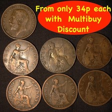 Halfpenny 1911 - 1936  George