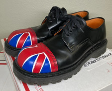 Vintage Tredair MIE gibsons SZ 10 shoes 4-eye Union Jack oxfords gripfast tuk oi