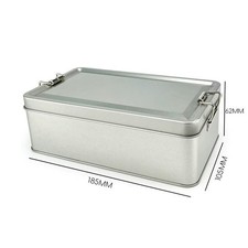 Tinplate Box Metal Storage Tins Tea Container Rectangular W/ Lids Cookie Contain