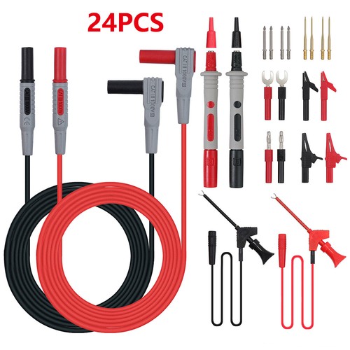 24pcs multimeter test lead kit - multimeter,