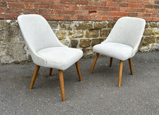 2 WEST ELM DINING CHAIRS, barrel backed
