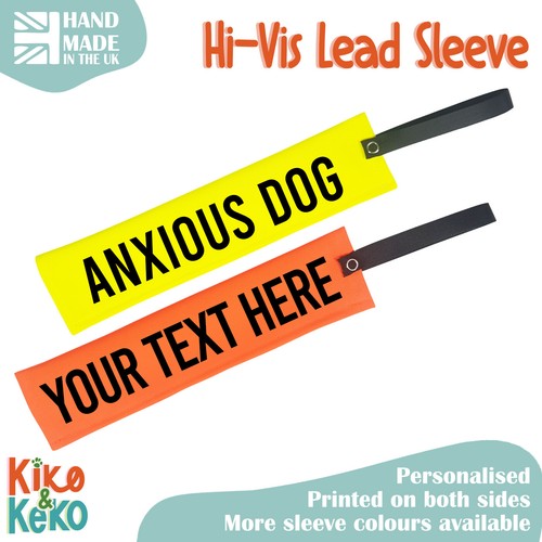 Anxious dog lead sleeve - anxious,
