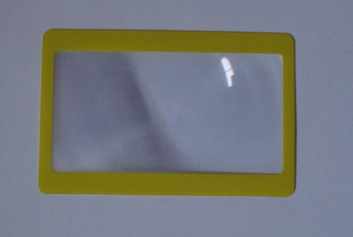 Credit card size fresnel lens - card,