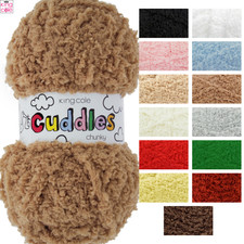 King Cole Cuddles Chunky - 50g Ball - Fluffy Knitting Wool / Yarn