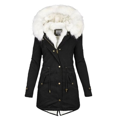 Fur fleece hooded jacket - fur,