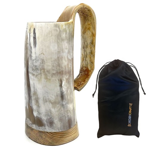 Medium horn beer tankard - medium, ox