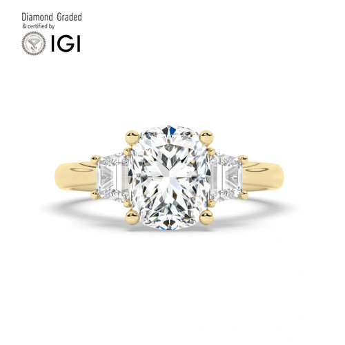 Ecushion diamond trilogy - ecushion,