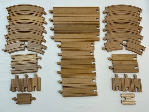 Wooden train track set - set, x32