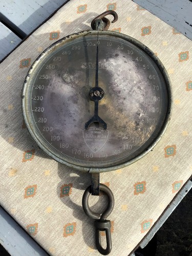 Vintage brass faced salter - vintage,