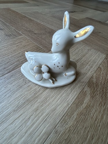 Vintage porcelain deer fawn - deer,