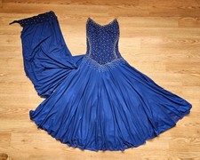 Deep Blue Junior Ballroom Dress (Very Good Condition)