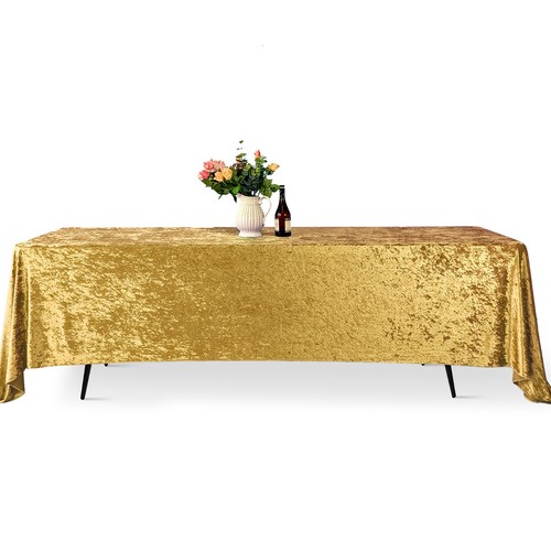 Crushed velvet fabric table - crushed,