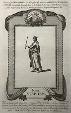 1784 King Of England 1096 - 1154 Original Antique Print