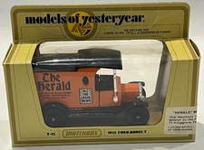 MATCHBOX MODELS OF YESTERYEAR Y-12 1912 FORD T - THE HERALD LIMITED EDITION