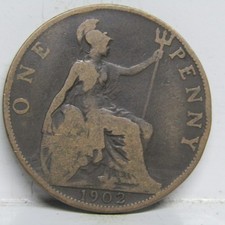 1902 Low Tide One Penny Coin